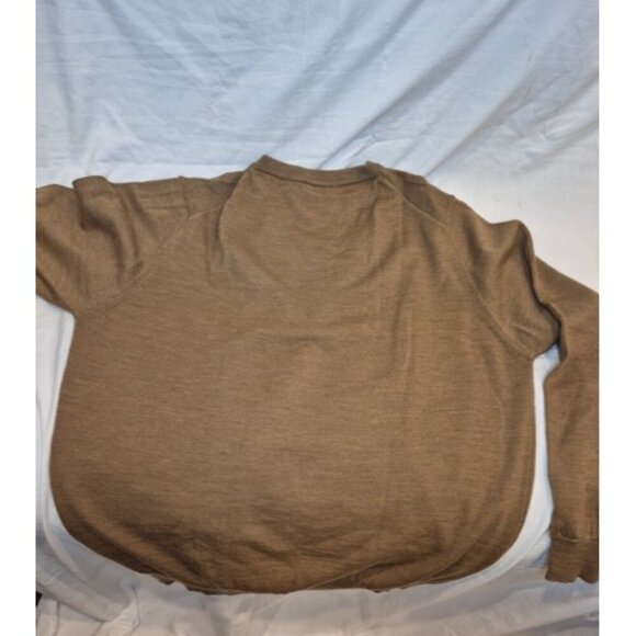 Toscano Italy Sweater Men's M 100% Merino Wool Brown Neutral Italian Pullover - Picture 3 of 3